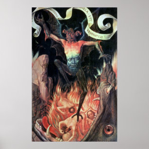Hell, rechte Handtafel aus Triptych von irdischer  Poster