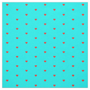 Hell Red Polka hört auf Türkis Blau Stoff