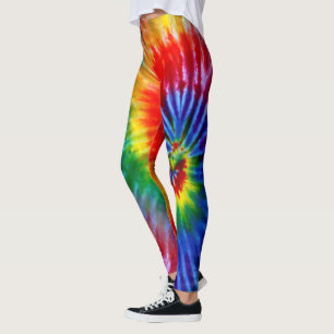 Hell-Regenbogen Psychedelische Gefärbte Krawatte H Leggings