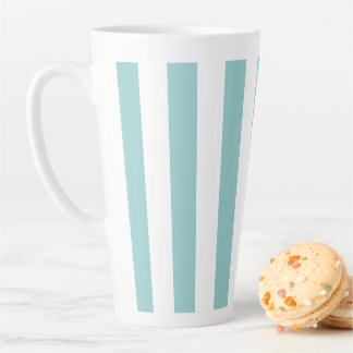 Hell Teal und Weiße Vertikalstreifen Milchtasse