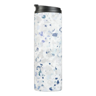 Hell und Blau und Grau Spritzer Thermosbecher