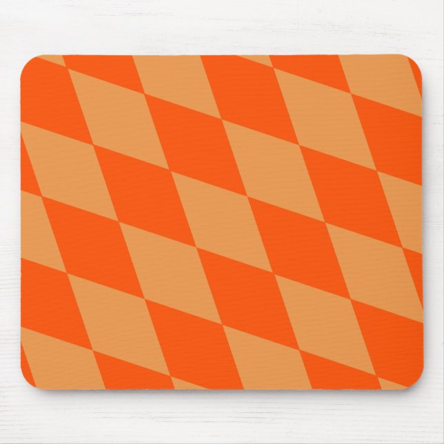 Hell und Dunkel Orange Harlequin Diamanten Dame  Mousepad (Vorne)