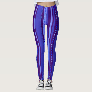 Hell- und Dunkelblau Leggings
