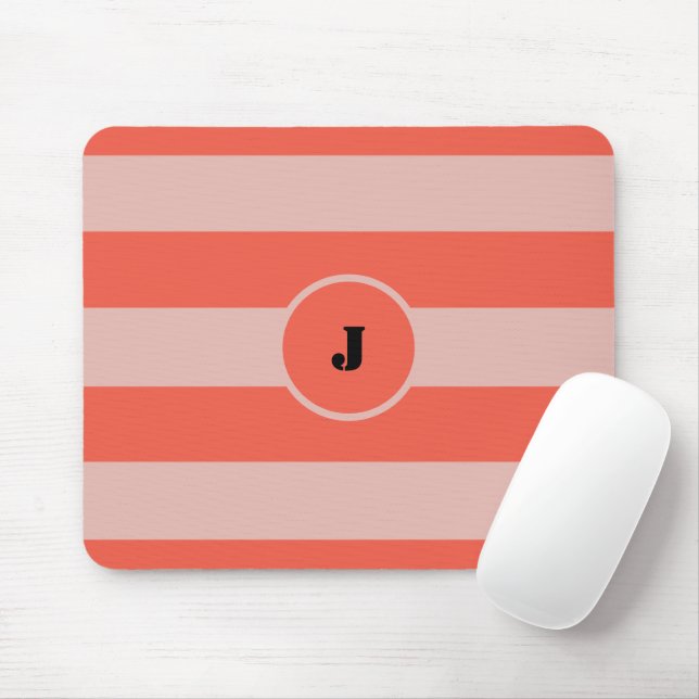 Hell- und Dunkelorangestreifen Mousepad (Mit Mouse)