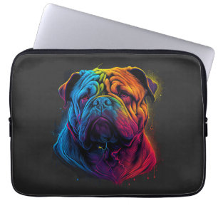 Hell und fließend chinesischer Shar Pei Hund, Shar Laptopschutzhülle