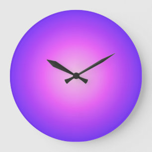 Hell und heißrosa violetter Ombre Große Wanduhr