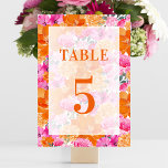 Hell verblasste rosa orangefarbene Tabelle 5 Hochz Tischnummer<br><div class="desc">Diese elegante Tischnummer-Karte würde eine großartige Ergänzung zu Ihren Hochzeitsvorräten machen! Fügen Sie einfach Ihre eigenen Daten hinzu, indem Sie auf die Option "Personalisieren" klicken. 🌸 BITTE BEACHTEN: Die Größe dieser Karte beträgt 3, 5" x 5". Wenn Sie eine größere Größe haben möchten, kontaktieren Sie mich bitte, bevor 💖 Sie...</div>