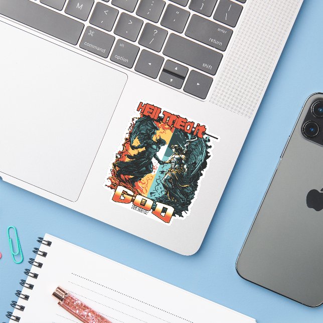 Hell versuchte es Gott verleugnete es Christlicher Aufkleber (Laptop mit iPhone)