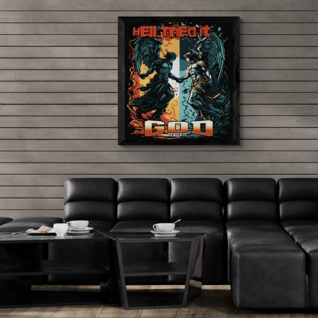 Hell versuchte es Gott verleugnete es Christlicher Poster (Von Creator hochgeladen)