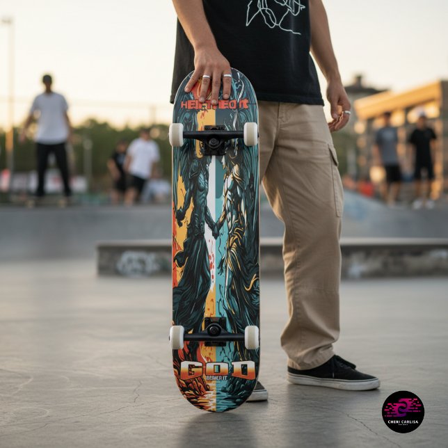 Hell versuchte es Gott verleugnete es Christlicher Skateboard (Roll different. Stand firm.)