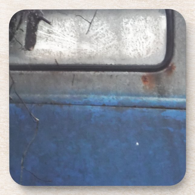 Hell Vintager LKW in Blau Getränkeuntersetzer (Vorderseite)