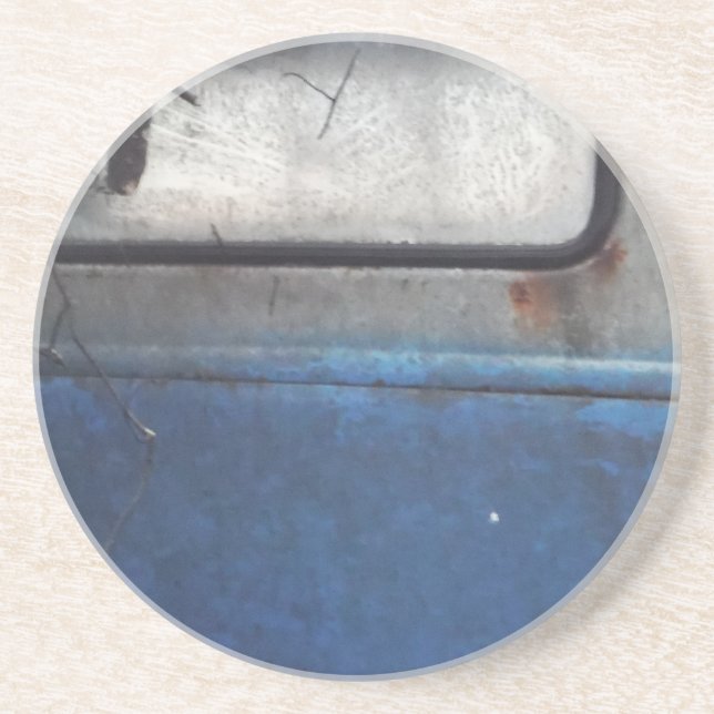 Hell Vintager LKW in Blau Getränkeuntersetzer (Vorne)