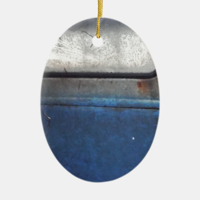 Hell Vintager LKW in Blau Keramikornament (Vorne)