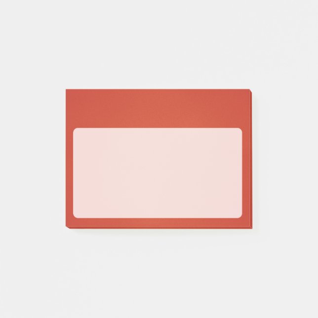 Hell Warm Red Grainy Textur Post-it Klebezettel (Vorderseite)