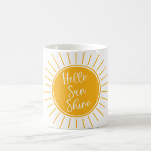 Hell Yellow Hello Sun Shine Niedlich Kaffeetasse