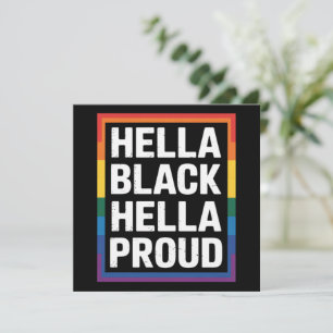 Hella Black Hella Proud Afrikanischer Gay Pride Einladung