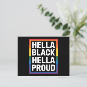 Hella Black Hella Stolz Afrikanischer Amerikanisch Postkarte