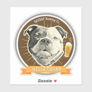 Hella Chonk Beer Label Sticker Liebe