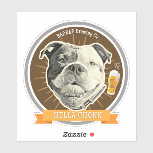 Hella Chonk Beer Label Sticker Liebe (Blatt)