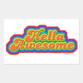 Hella Phantastisch Fun Slogan Design Rechteckiger Aufkleber