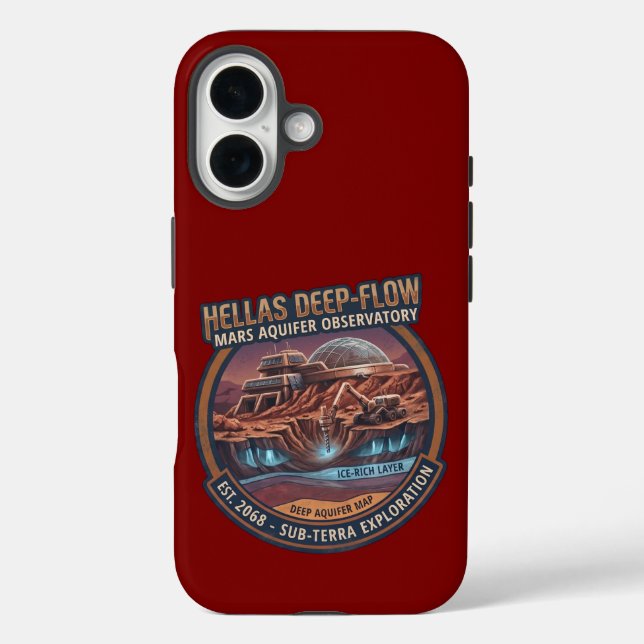 Hellas Deep-Flow Mars-Aquifer-Observatorium Case-Mate iPhone Hülle (Rückseite)