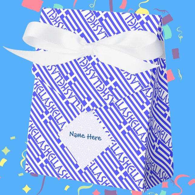 Hellas griechische Flagge geteerte blaue Personali Geschenkschachtel (Von Creator hochgeladen)