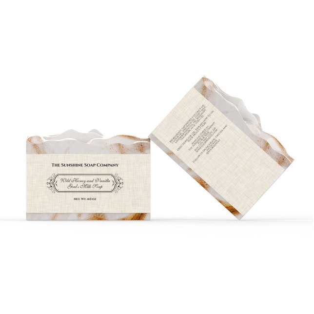 Hellbeige Linen Paper Style Soap Band / Label (Von Creator hochgeladen)