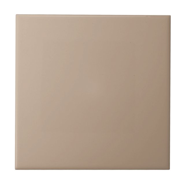 Hellbeige Solid Color Elegant Minimalistisch Fliese (Vorderseite)