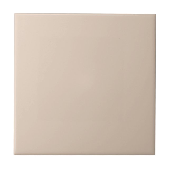 Hellbeige Solid Color Elegant Minimalistisch Fliese (Vorderseite)