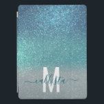 Hellblau Aquamariner Funkelnd Glitzer Ombre Monogr iPad Pro Hülle<br><div class="desc">Dieses elegante, glamouröse und schicke Print ist perfekt für das trendige und stilvolle Girly Girl. Es verfügt über ein Imitat gedruckt funkelnd hellblauen Glitzer in aquamarin grün in pastellblau dreifach Gradienten ombre. Es ist modern, hübsch, mädchenhaft, einzigartig und cool. Passen Sie dieses Design einfach mit Ihrem eigenen personalisierten Monogramm Familiennamen...</div>