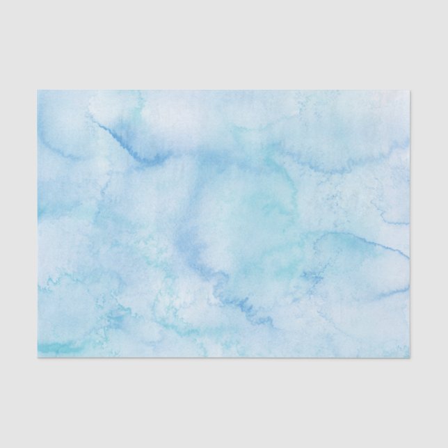 Hellblau Aquarell Seidenpapier (Vorderseite)