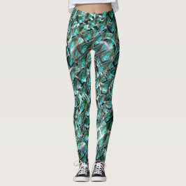 Hellblau, Blasen auf Gitter oder Backstein-Effekt? Leggings