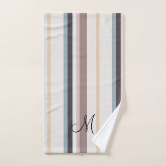 Hellblau, braun und Elfenbein, einfach dekorativ Badhandtuch Set