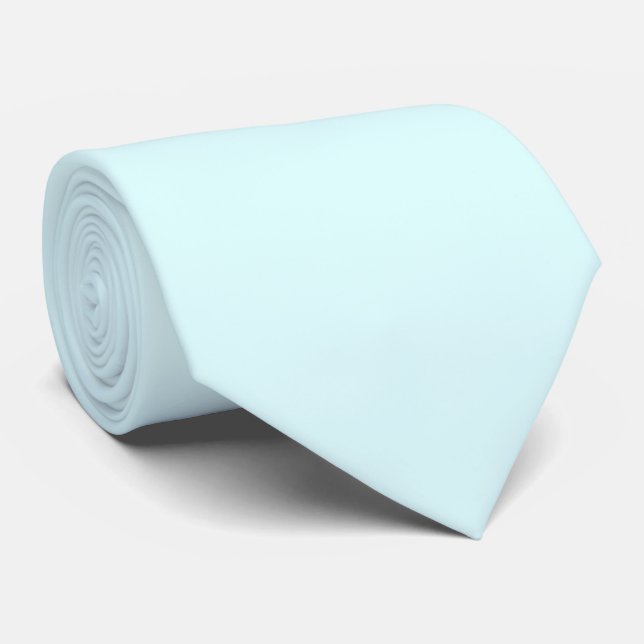 Hellblau-Cyan-Farbton einfarbig Krawatte (Gerollt)