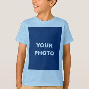 Hellblau Fügen Sie Ihr Bild Foto Bild Logo T-Shirt