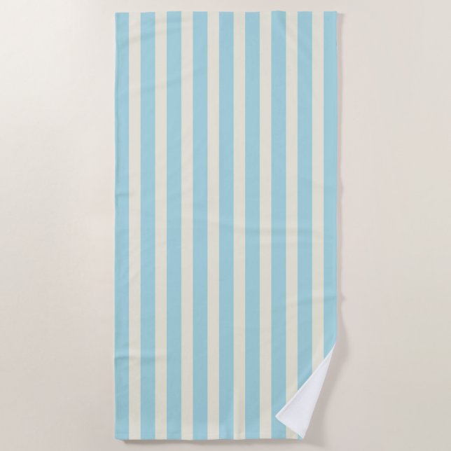 Hellblau gestreifter Strandtuch-Geschenk Strandtuch (Vorderseite)