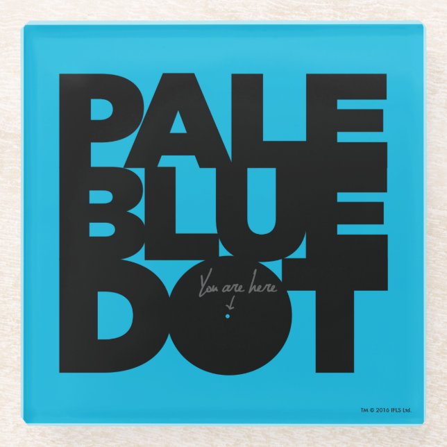 Hellblau Glasuntersetzer (Vorderseite)