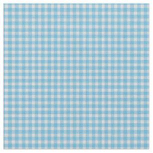 Hellblau kariert mit Gingham-Muster   Stoff