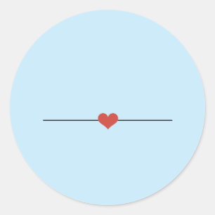 Hellblau machen Ihren eigenen Classic Round Sticke Runder Aufkleber