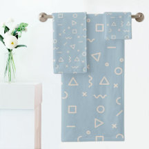 Hellblau Memphis Muster Handtuch