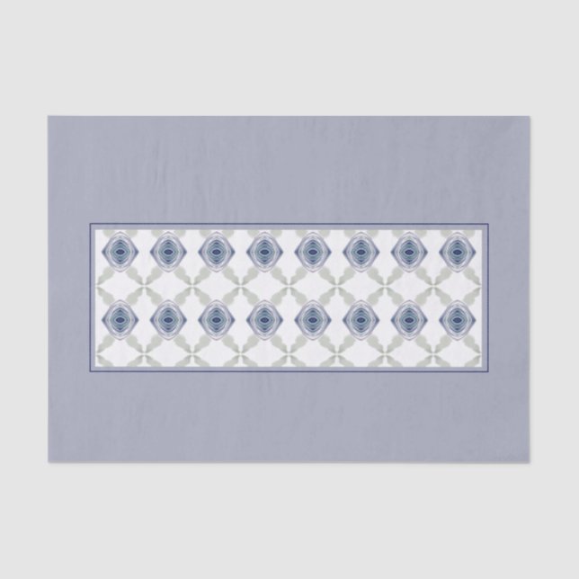 Hellblau mit Blumen Seidenpapier (Vorderseite)