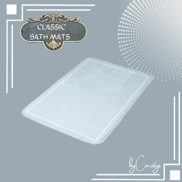 Hellblau mit weißer Grenze Badematte