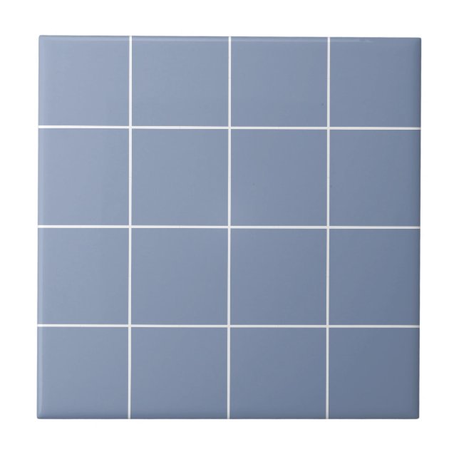 Hellblau Moderne Geometrisch Einfache Karos Fliese (Vorderseite)