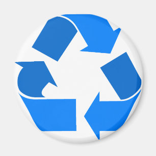 hellblau recyceln Sie Magnet