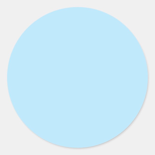 Hellblau Runder Aufkleber (Vorderseite)