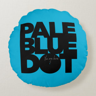 Hellblau Rundes Kissen