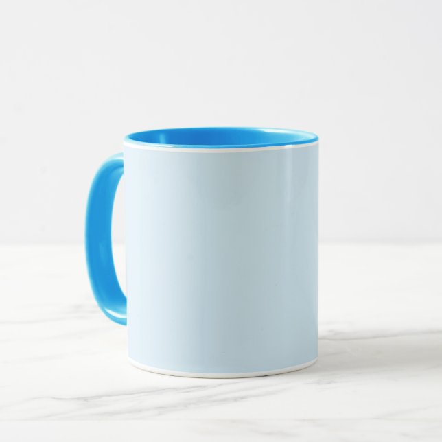 Hellblau Tasse (Vorderseite Links)