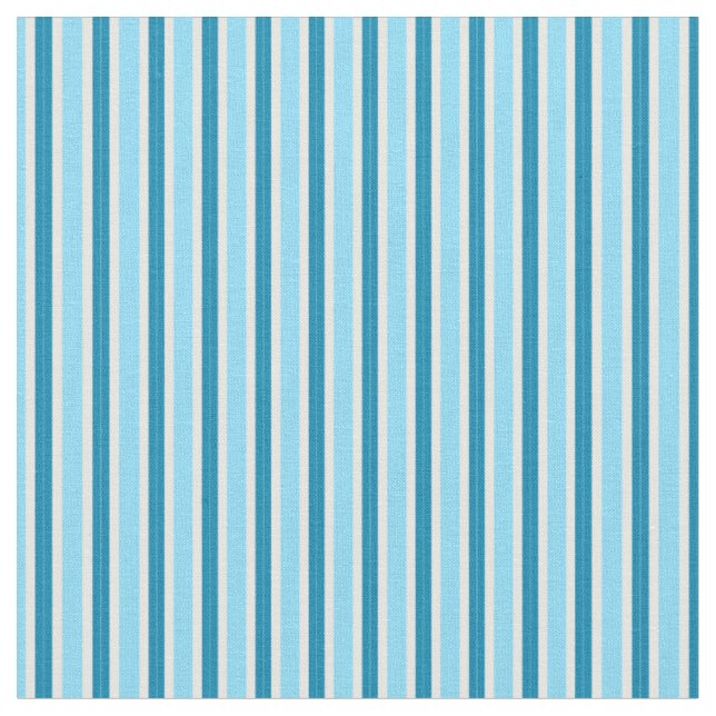 hellblau, türkis und weiße Streifen Stoff (Nahaufnahme)
