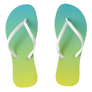 Hellblau und gelb flip flops