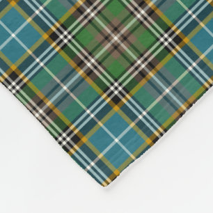 Hellblau und grün Kariert Dowling Tartan Fleecedecke